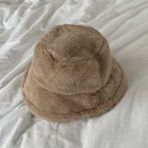 Fuzzy bucket hat